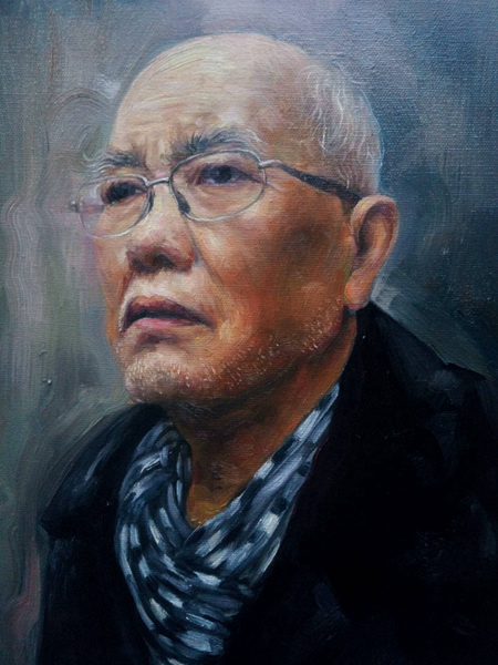 油画 老人头像写生 系列(2) 尺寸 30cmx40cm