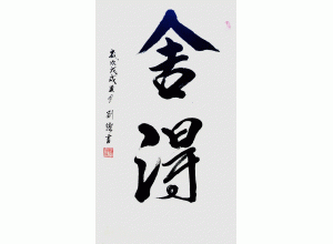 行书《舍得》(100cmx50cm)